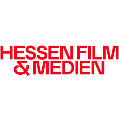 In roten Großbuchstaben &quot;Hessenfilm & Medien&quot;
