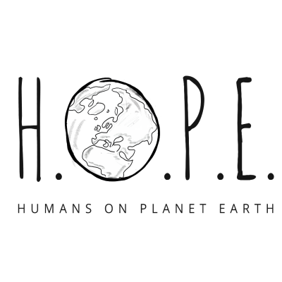 H.O.P.E. - humans on planet earth Logo