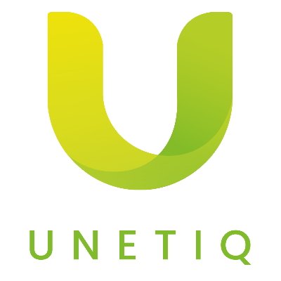 Großes grünes &quot;U&quot;, darunter in grünen Großbuchstaben &quot;UNETIQ&quot;