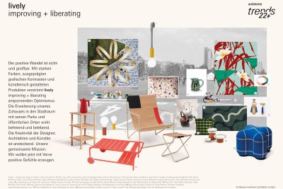 Optimistisch: lively improving + liberating ist inspiriert von künstlerischen und ausdrucksstarken Produkten.