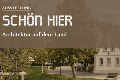 Ausstellungsbanner mit Shcriftzug Ausstellungsbanner mit Shcriftzug
